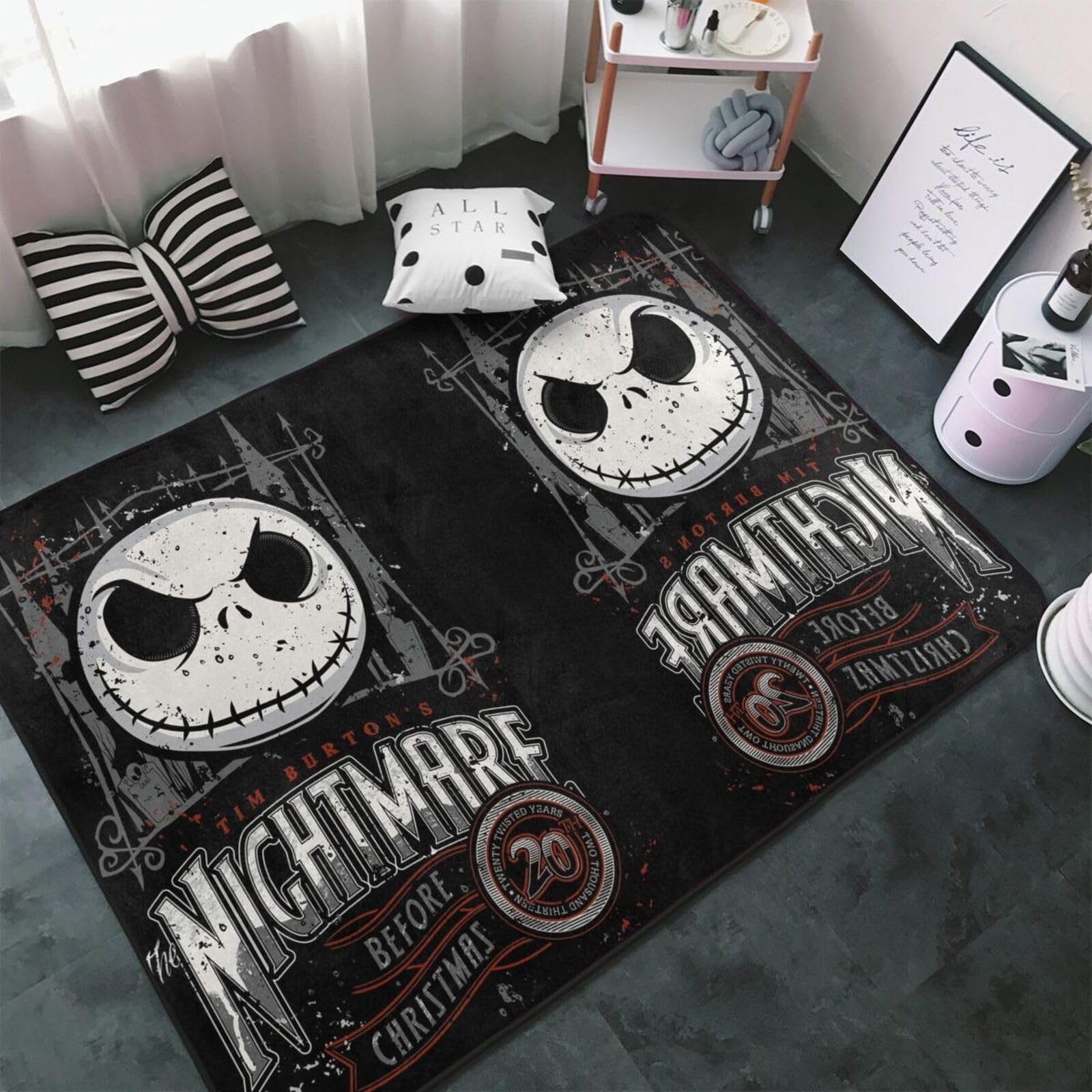 Amazon | 3ナイトメアー・ビフォア・クリスマス カーペット 長方形